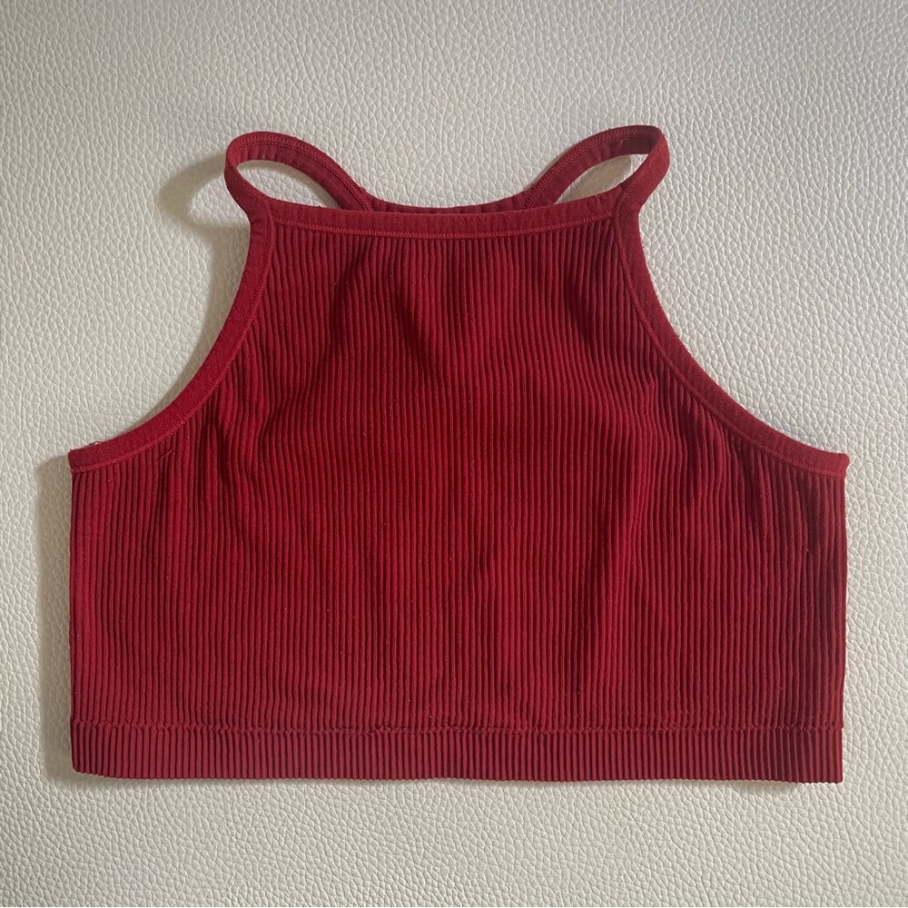 Garage seamless halter crop top